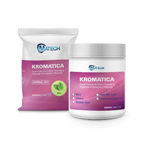 Kromatica Color-Changing Alginate Impression Material, Dust-Free, Normal Set, Container, 1 lb, Mint, 305-126