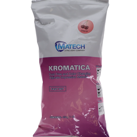 Kromatica Color-Changing Alginate Impression Material, Dust-Free, Fast Set, Pouch, 1 lb, Cherry, 1/Pk, 305-201