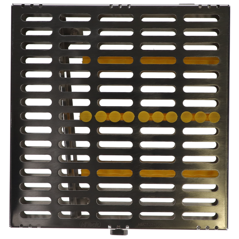 Sterilization Cassette for 10 Instruments, With Adjustable Accessory Area - 202x195x30 MM, Detachable, HMCT-2210