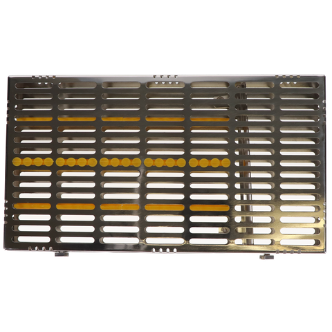 Sterilization Cassette, 20-Instrument, with Adjustable Accessory Area, Detachable, 370 x 202 x 30 mm, 1/Pk, HMCT-2220