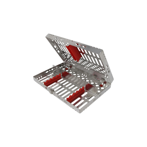 Sterilization Cassette for 5 Instruments, With Adjustable Accessory Area - 202x130x30, Detachable, HMCT-2205
