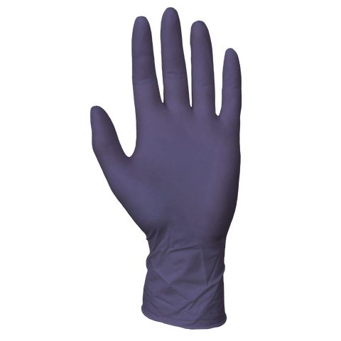 Primed Nitrile Gloves, Powder-Free, Accelerator-Free, Large, Blueberry, 250/Box, PM6-2808