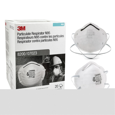 3M Particulate Respirator 8200, N95, 20/Box