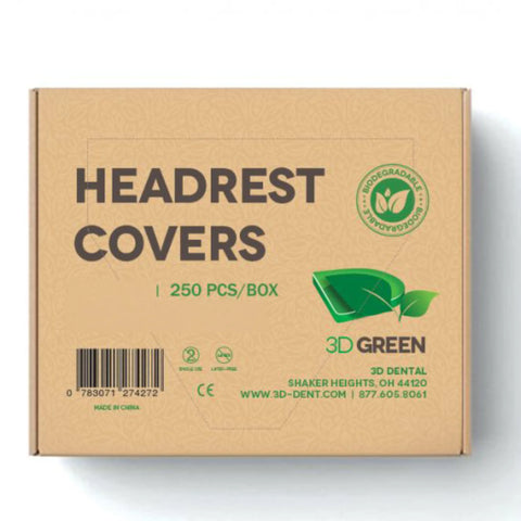 Biodegradable Headrest Covers, 10" x 14", 250/Pk, GR-HRLG