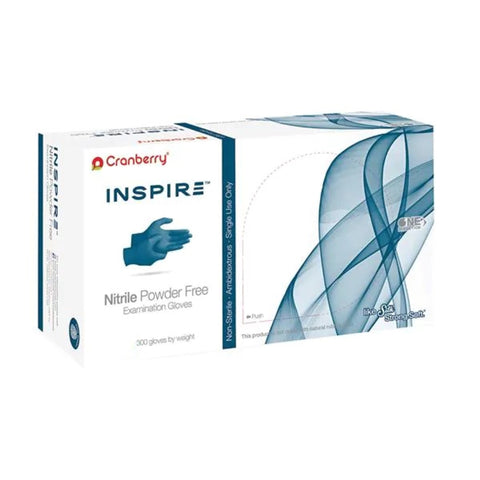 Inspire Nitrile Examination Gloves, Powder-Free, 300/Box