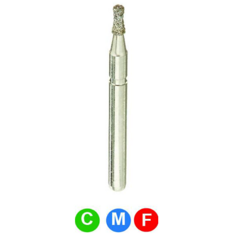 Diamond Burs, FG, Double Inverted Cone, Coarse, Green, 1.0 mm, 806-010C, 5/Pk, A9C