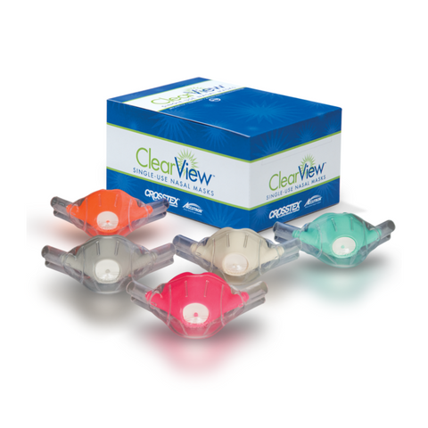 ClearView Single-Use Nasal Mask Pediatric Unscented Grey 12/Pk, 33037-9