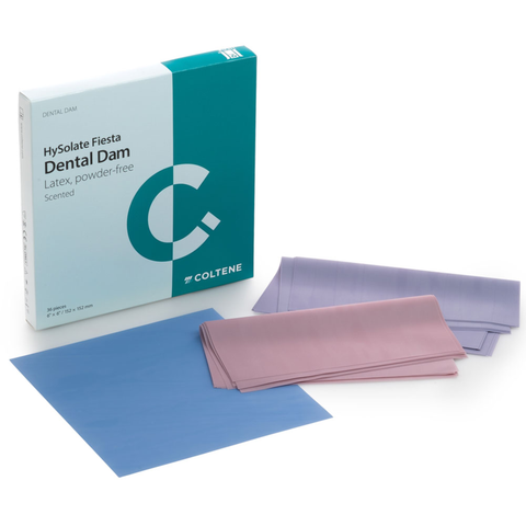 HySolate Fiesta Latex Dental Dam assorted heavy 152 x 152, 36 pcs, 60034438