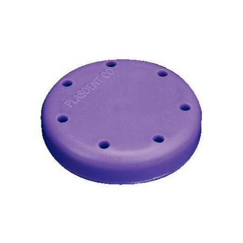 Magnetic Bur Block 7-Hole Small Round Neon-Purple, 400BSS-10N, Organizing, Bur Blocks & Guards