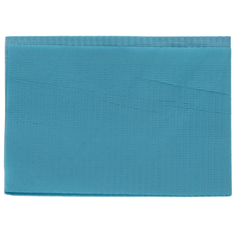 Disposable Bibs, 2-Ply and Poly-Back, 13" x 18", Blue, 500/Pk, BIB-2