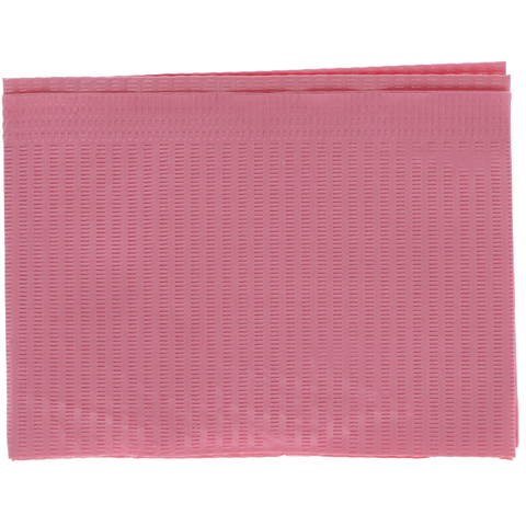 Disposable Bibs, 2+1 Ply, 13" x 18", Dusty Rose, 500/Pk, 109213