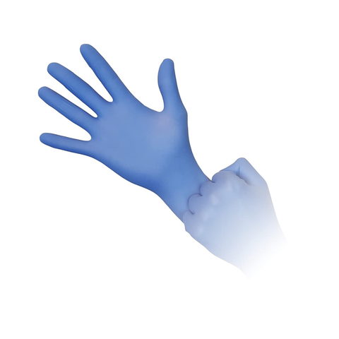 BeeSure UberSlim Nitrile Exam Gloves, Powder-Free, Medium, Blue, 300/Box, 1137