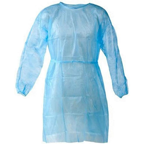 Disposable Procedure Isolation Gowns, Blue, 10/Pk, 109003