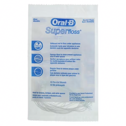 Super Floss Sample Pack, Unflavoured, 100 x 10/Pack