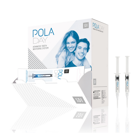 Pola Day Tooth Whitening System, 9.5% Hydrogen Peroxide, Syringe Dispenser Pack, 3 g, 50/Pk, 7700071