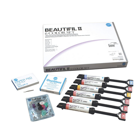 Beautifil II, Light-Cure, 6 Color Set, Universal Viscosity, 4.5 g, 6/Pk, 1775