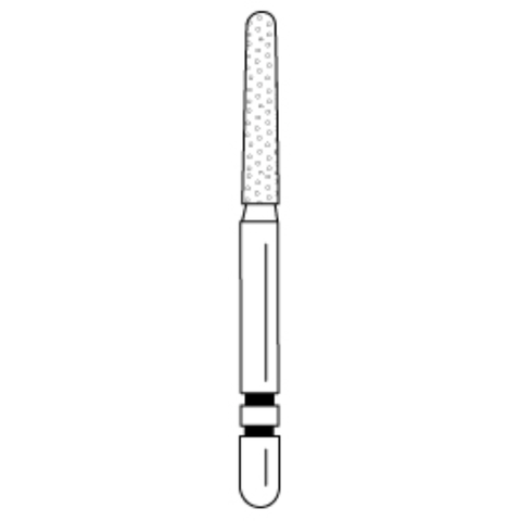 Two Striper Diamond Burs, FG, Round-End Taper, 782.8, 1.5 mm, Fine, Red, 5/Pk, 2015434