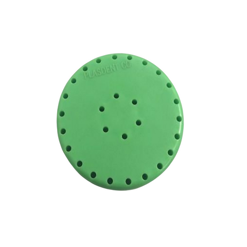 Magnetic Bur Block, 28-Hole, Large Round, Green, 1/Pk, 400BL-4
