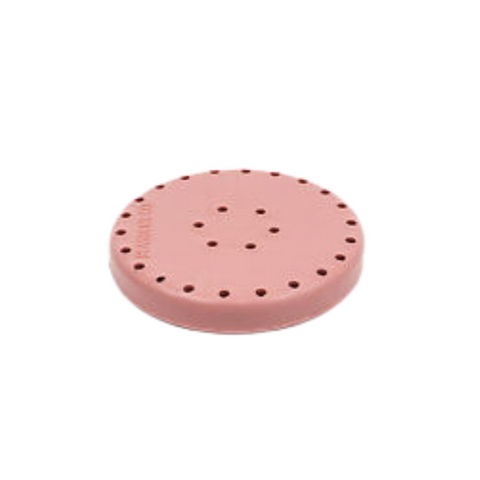 Magnetic Bur Block, 28-Hole, Large Round, Coral, 1/Pk, 400BL-6