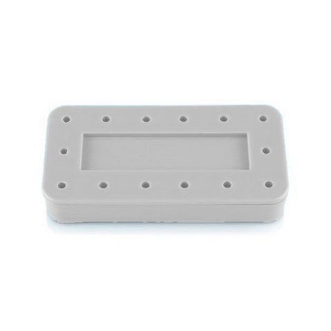 Silicone Magnetic Bur Block 14-Hole Rectangular White, 400BR2-1