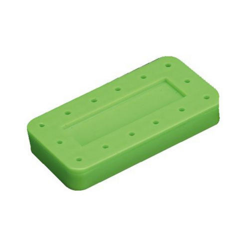 Silicone Magnetic Bur Block 14-Hole Rectangular Green, 400BR2-4