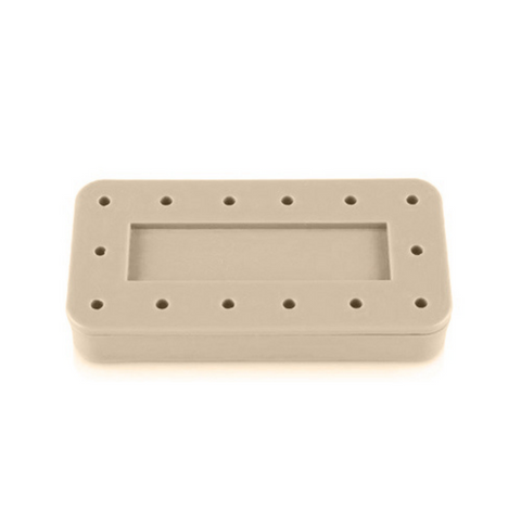 Silicone Magnetic Bur Block 14-Hole Rectangular Beige, 400BR2-7