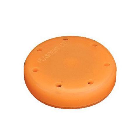 Magnetic Bur Block, Silicone, 7-Hole, Small Round, Neon Tangerine, 1/Pk, 400BS2-12N