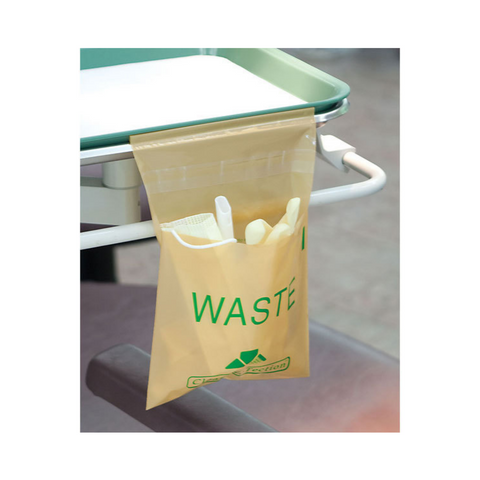 Mini Utility Waste Bag Stick-On 6"x6" Buff 200/Box, PS880S