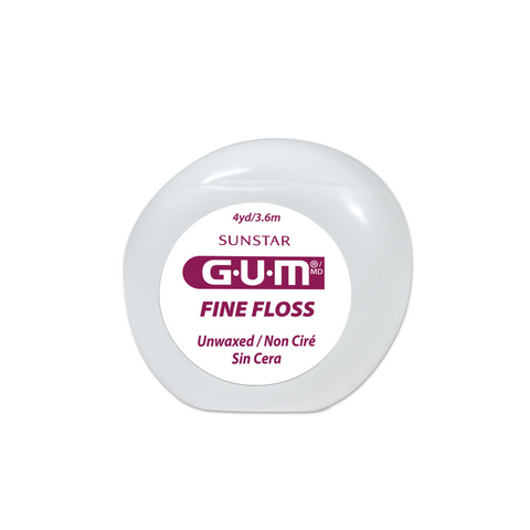 GUM Dental Floss Fine Unwaxed 4yd 144/Box, 515PQA