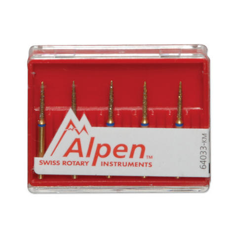 Alpen Multilayer Diamond Burs FG Modified End Cylinder, R835RC010FG, Burs & Diamonds, Dental Diamonds