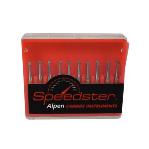 Alpen Speedster Metal Cutter Carbide Burs, FG, Cross Cut Fissure, # 556G, 0.9 mm, 10/Pk, R40556G