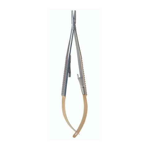 Castroviejo Needle Holder Straight 5.5" Flat Handle, 188TC, dental Instruments, Surgical Instruments