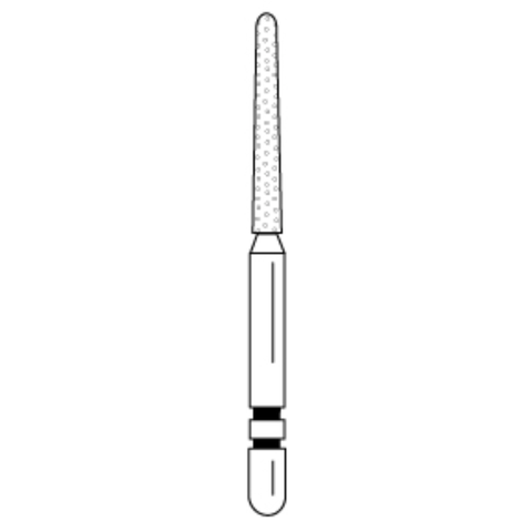 Two Striper Diamond Burs, FG, Round-End Taper, 781.10, 1.3 mm, Fine, Red, 5/Pk, 2015496