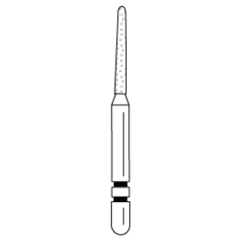 Two Striper Diamond Burs, FG, Round-End Taper, 781.8, 1.2 mm, Fine, Red, 5/Pk, 2015498