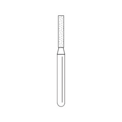 Solo Diamond Single-Use Burs, FG, Flat-End Cylinder, # 0712.7, 1.2 mm, Fine, Red, 25/Pk, 837012F