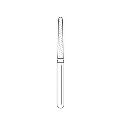 Solo Diamond Single-Use Burs, FG, Round-End Taper, # 1118.10, 1.8 mm, Medium, Blue, 25/Pk, 850018M