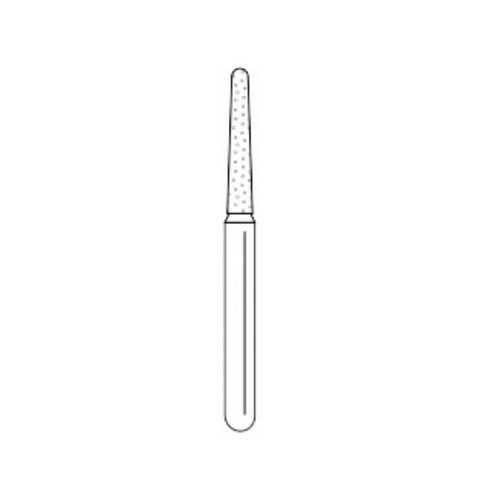 Solo Diamond Single-Use Burs, FG, Round-End Taper, # 1114.8, 1.4 mm, Medium, Blue, 25/Pk, 856014M