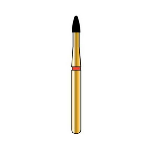 Alpen Multilayer Diamond Burs, FG, Football, # 390, 1.4 mm, Extra Fine, Yellow, 5/Pk, 60031815