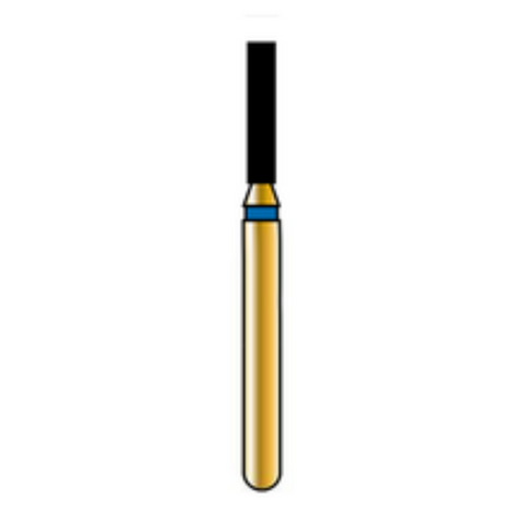 Alpen Multilayer Diamond Burs, FG, Flat End Cylinder, # 837, 1.6 mm, Super Coarse, Black, 5/Pk, 60032055