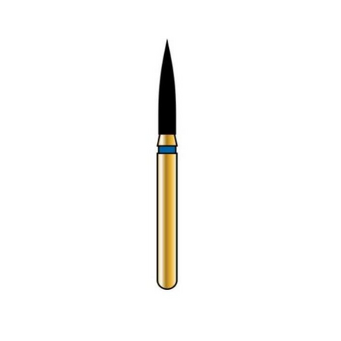 Alpen Multilayer Diamond Burs, FG, Flame, # 862, 1.4 mm, Super Coarse, Black, 5/Pk, R862SC014FG