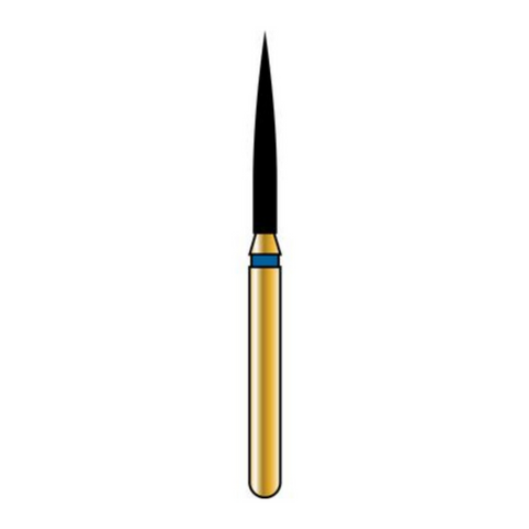 Alpen Multilayer Diamond Burs, FG, Flame, # 863, 1.6 mm, Extra Fine, Yellow, 5/Pk, 60032475
