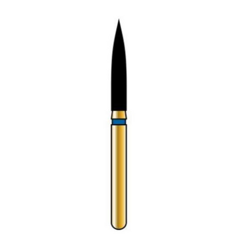 Alpen Multilayer Diamond Burs, FG, Flame, # 863, 1.6 mm, Super Coarse, Black, 5/Pk, R863SC016FG