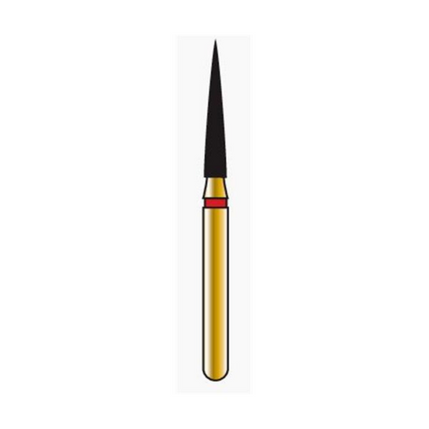 Alpen Multilayer Diamond Burs, FG, Flame, # 888, 1.2 mm, Extra Fine, Yellow, 5/Pk, R888EF012FG