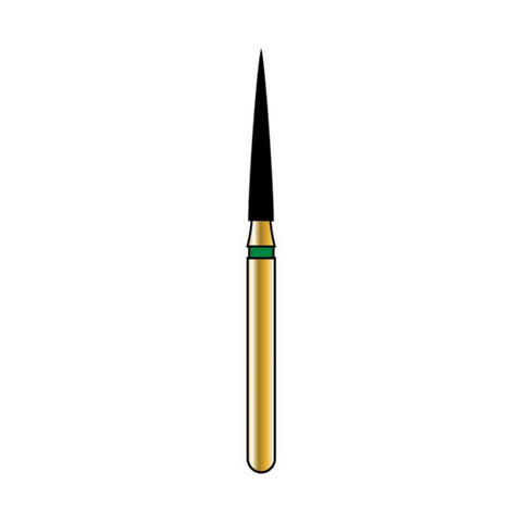 Alpen Multilayer Diamond Burs, FG, Flame, # 889, 0.9 mm, Extra Fine, Yellow, 5/Pk, 60032655