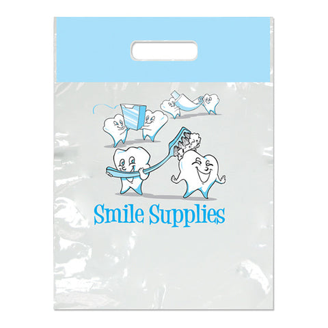 We Love Your Smile Patient Bags Small White, SBG62, Toys, Patient Bags