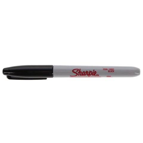 Sharpie Industrial Permanent Markers, Fine Tip, Black, Each, 2003898-LS