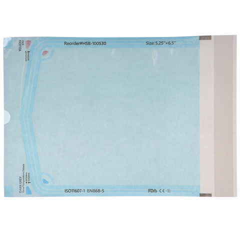 Sterilization Pouch, Self-Sealing, Blue Film, 5.25"?x?6.5" 200/Pack (Exp: )