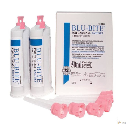 Blu-Bite Fast Set 50ml x 2/Pack, 1023597, Impression Material, Bite Registration Materials