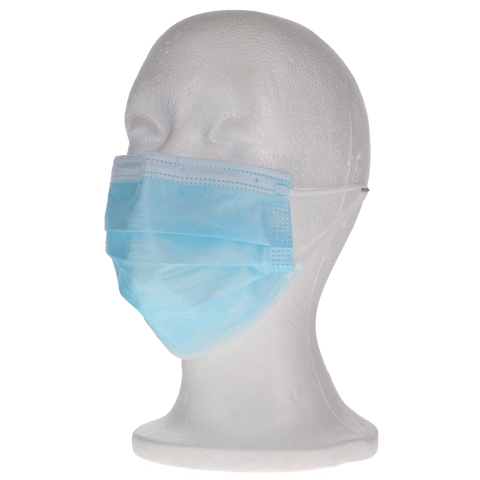 Earloop 3-PLY Masks 50/Bx ASTM Level 2 Blue, 109120