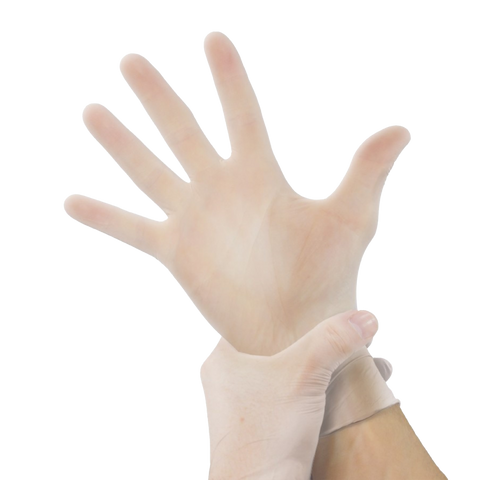 Adenna VPF Vinyl Exam Gloves Medium 100/Box. PF, VPF235